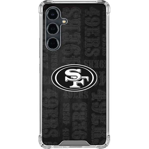 NFL San Franciso 49ers Black & White Galaxy S23 FE Clear Case