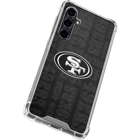 NFL San Franciso 49ers Black & White Galaxy S23 FE Clear Case