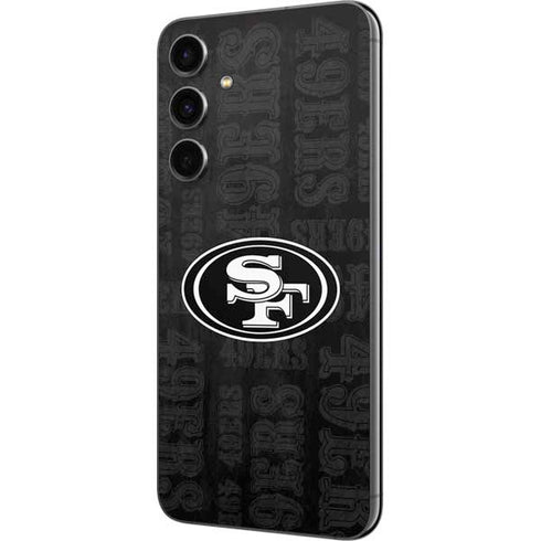 NFL San Franciso 49ers Black & White Galaxy S23 FE Skin