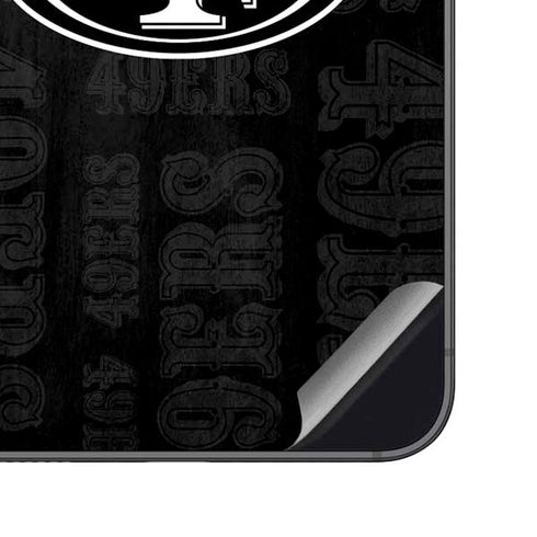 NFL San Franciso 49ers Black & White Galaxy S23 FE Skin