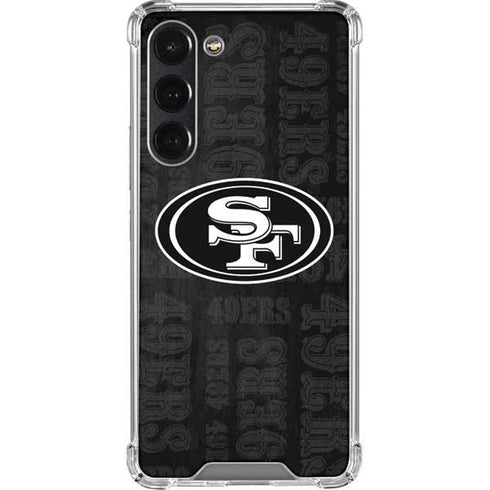 NFL San Franciso 49ers Black & White Galaxy S23 Plus Clear Case