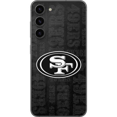 NFL San Franciso 49ers Black & White Galaxy S23 Plus Skin