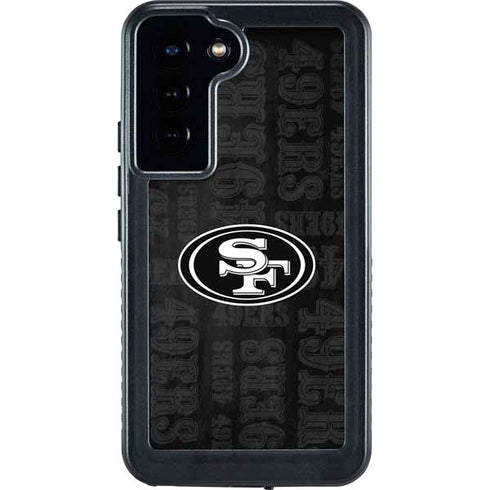 NFL San Franciso 49ers Black & White Galaxy S23 Plus Waterproof Case