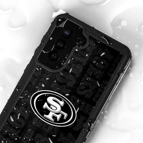 NFL San Franciso 49ers Black & White Galaxy S23 Plus Waterproof Case