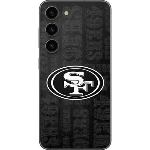 NFL San Franciso 49ers Black & White Galaxy S23 Skin