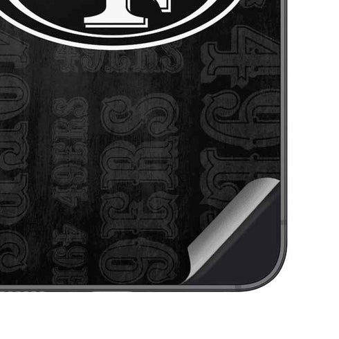 NFL San Franciso 49ers Black & White Galaxy S23 Skin