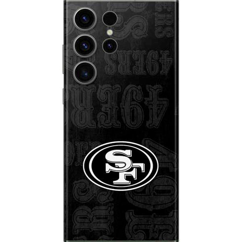 NFL San Franciso 49ers Black & White Galaxy S23 Ultra Skin
