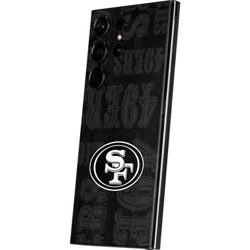 NFL San Franciso 49ers Black & White Galaxy S23 Ultra Skin