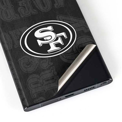 NFL San Franciso 49ers Black & White Galaxy S23 Ultra Skin