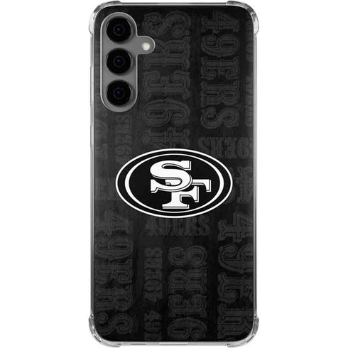 NFL San Franciso 49ers Black & White Galaxy S24 Plus Clear Case