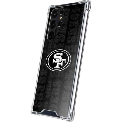 NFL San Franciso 49ers Black & White Galaxy S24 Ultra Clear Case