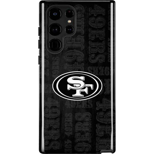 NFL San Franciso 49ers Black & White Galaxy S24 Ultra Impact Case