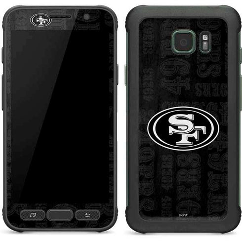 NFL San Franciso 49ers Black & White Galaxy S7 Active Skin