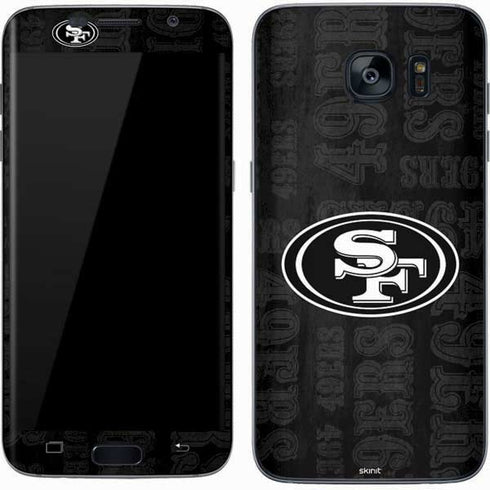 NFL San Franciso 49ers Black & White Galaxy S7 Skin