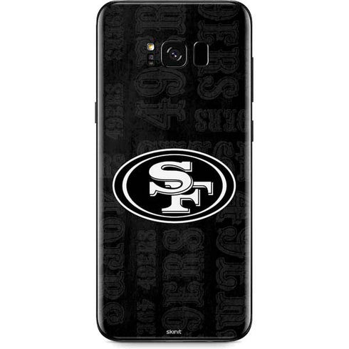 NFL San Franciso 49ers Black & White Galaxy S8 Skin