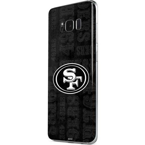 NFL San Franciso 49ers Black & White Galaxy S8 Skin