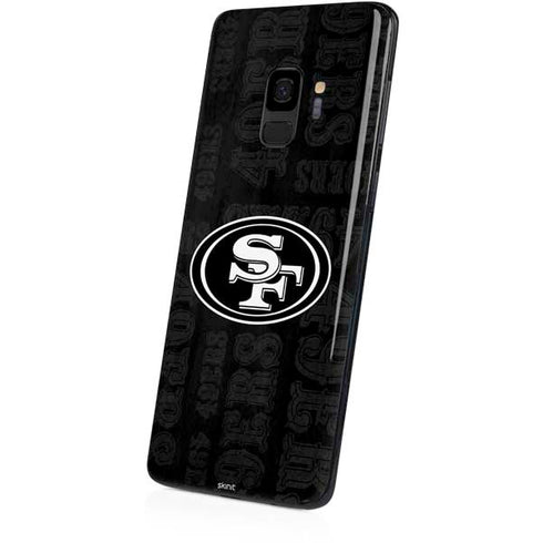 NFL San Franciso 49ers Black & White Galaxy S9 Skin