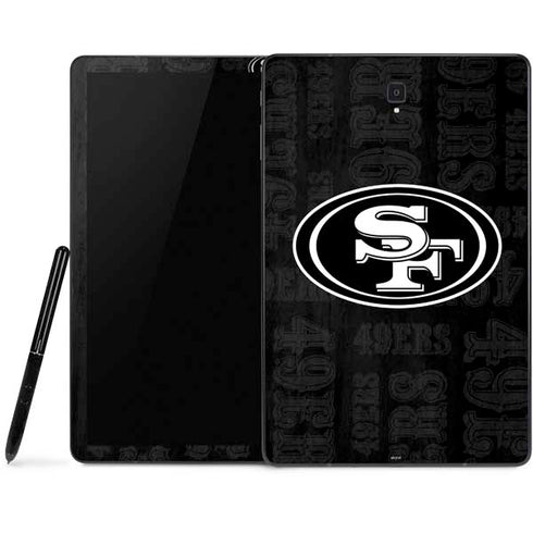 NFL San Franciso 49ers Black & White Samsung Galaxy Tab Skin