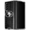 NFL San Franciso 49ers Black & White Galaxy Z Fold4 5G Clear Case