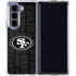 NFL San Franciso 49ers Black & White Galaxy Z Fold5 5G Clear Case