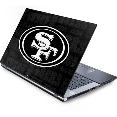NFL San Franciso 49ers Black & White Generic Laptop Skin
