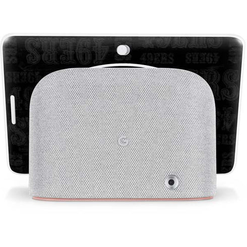 NFL San Franciso 49ers Black & White Google Home Hub Skin