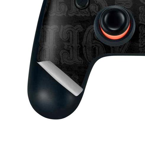 NFL San Franciso 49ers Black & White Google Stadia Controller Skin
