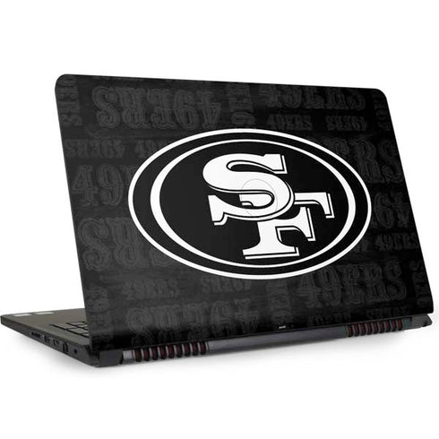 NFL San Franciso 49ers Black & White Dell Inspiron Skin