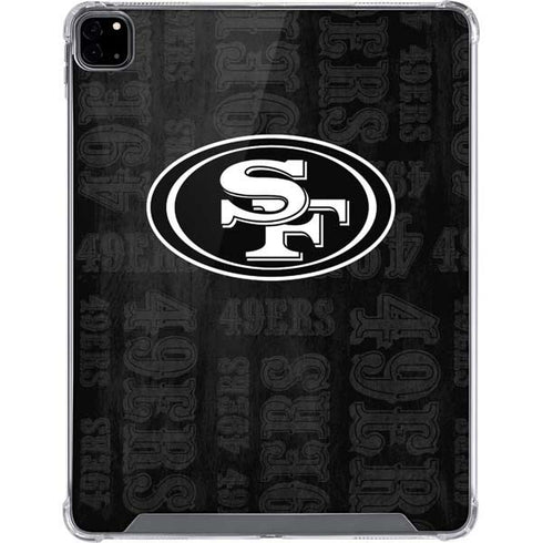 NFL San Franciso 49ers Black & White iPad Pro 12.9in (2020) Clear Case