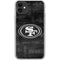 NFL San Franciso 49ers Black & White iPhone 11 Clear Case