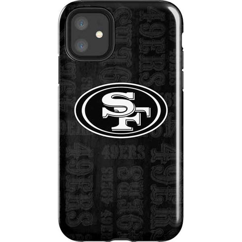 NFL San Franciso 49ers Black & White iPhone 11 Impact Case