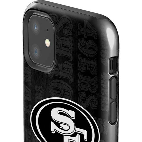 NFL San Franciso 49ers Black & White iPhone 11 Impact Case
