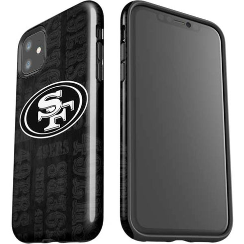 NFL San Franciso 49ers Black & White iPhone 11 Impact Case