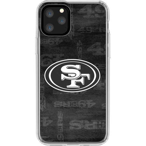 NFL San Franciso 49ers Black & White iPhone 11 Pro Clear Case