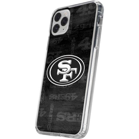 NFL San Franciso 49ers Black & White iPhone 11 Pro Clear Case
