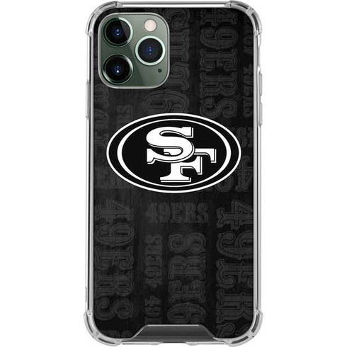 NFL San Franciso 49ers Black & White iPhone 11 Pro Max Clear Case