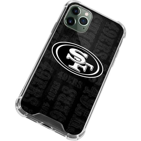 NFL San Franciso 49ers Black & White iPhone 11 Pro Max Clear Case