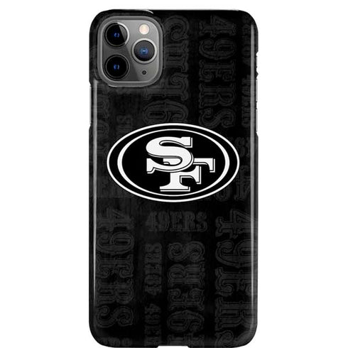 NFL San Franciso 49ers Black & White iPhone 11 Pro Max Lite Case