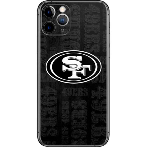 NFL San Franciso 49ers Black & White iPhone 11 Pro Skin
