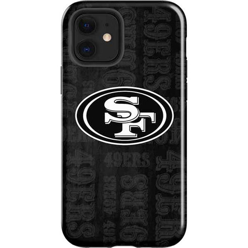 NFL San Franciso 49ers Black & White iPhone 12 Impact Case