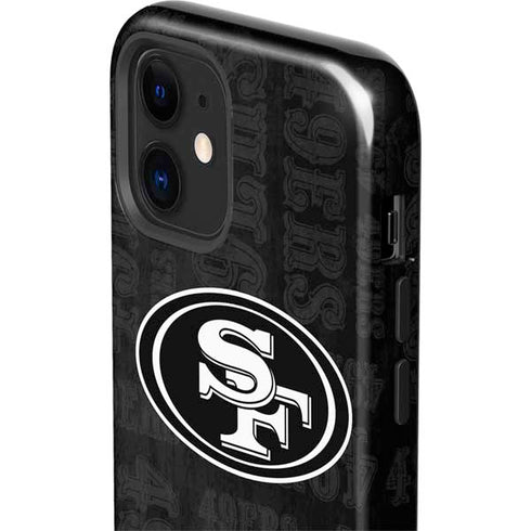 NFL San Franciso 49ers Black & White iPhone 12 Impact Case