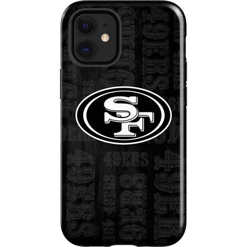 NFL San Franciso 49ers Black & White iPhone 12 Mini Impact Case