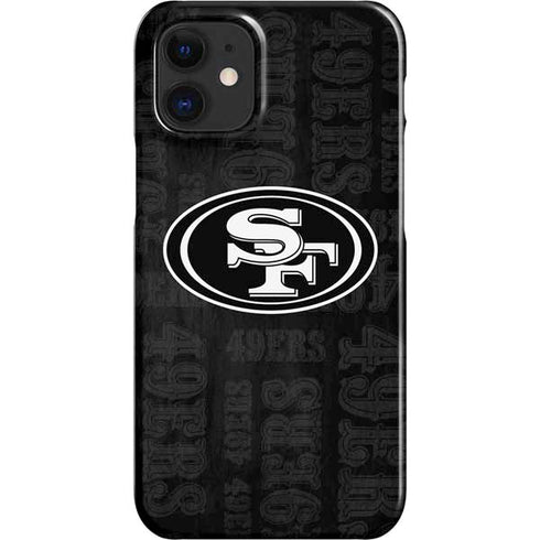 NFL San Franciso 49ers Black & White iPhone 12 Mini Lite Case