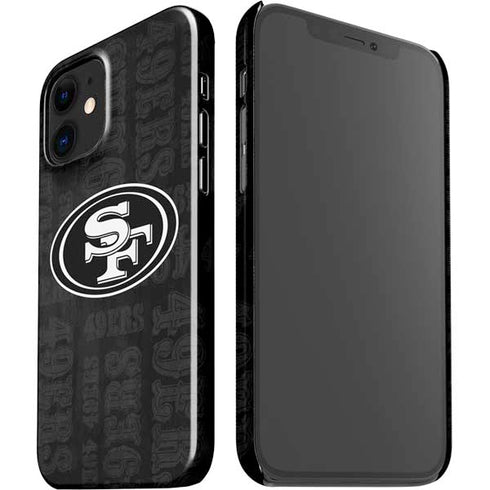 NFL San Franciso 49ers Black & White iPhone 12 Mini Lite Case