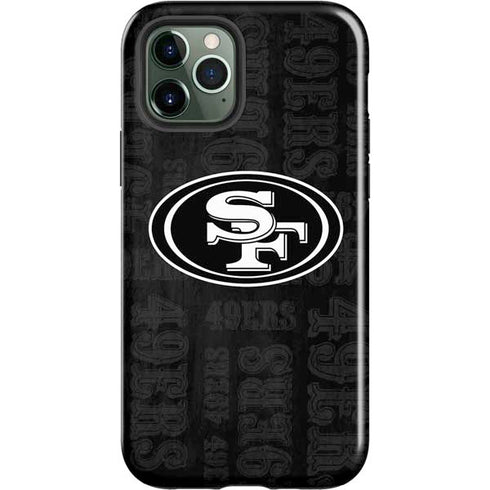 NFL San Franciso 49ers Black & White iPhone 12 Pro Impact Case