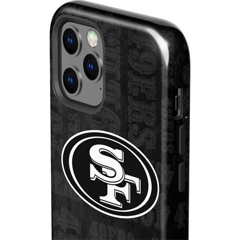 NFL San Franciso 49ers Black & White iPhone 12 Pro Impact Case