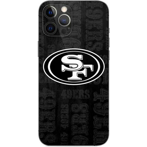 NFL San Franciso 49ers Black & White iPhone 12 Pro Max Skin