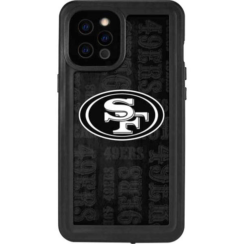 NFL San Franciso 49ers Black & White iPhone 12 Pro Max Waterproof Case