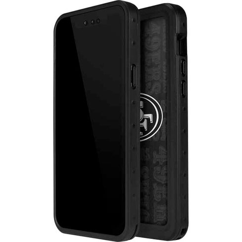 NFL San Franciso 49ers Black & White iPhone 12 Pro Waterproof Case