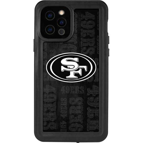 NFL San Franciso 49ers Black & White iPhone 12 Pro Waterproof Case